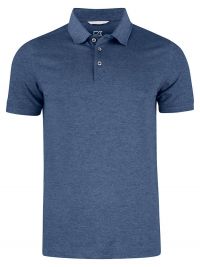 Business Polo Herren blau-meliert mit modernem Schnitt und UV-Schutz